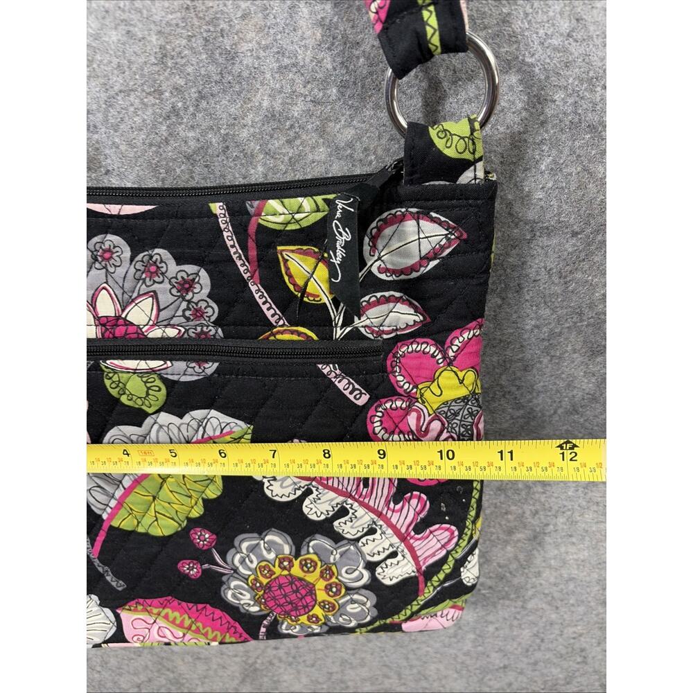 Vera Bradley Moon Blooms Triple Zip Hipster Crossbody Shoulder Bag Purse - Picture 6 of 13